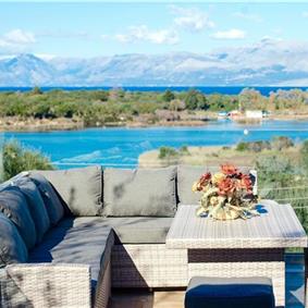 8 Bedroom villa with pool & seaview, near Acharavi, sleeps 16-18